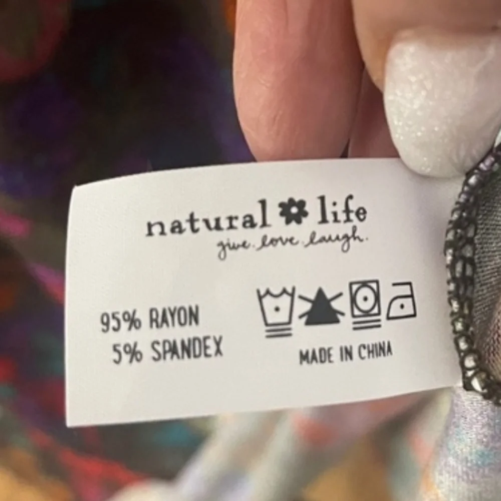 NWT Natural Life Colorful Floral Dress Large - Picture 5 of 9